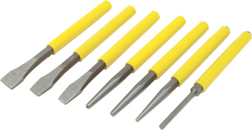 Performance Tool W750 7 Piece Chisel and Punch Set for Professional Use