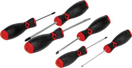 Performance Tool W30896 6-Piece Screwdriver Set with Chrome Vanadium Steel Tips
