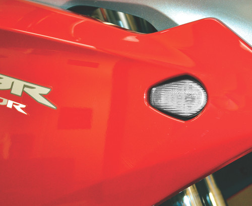 Hotbodies Racing 41302-0100 Flush Mount Signal Lights for Motorcycles with Clear Lenses