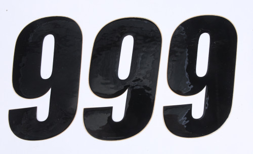D-COR Number 9 Black 6-inch Racing Number Set - 3 Pack with 3M Adhesive