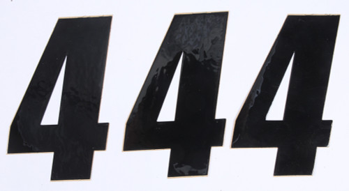 D-COR Number 4 Black 6-Inch Vinyl Decals (3-Pack) – Durable Race-Style Numbers for Supercross & Motocross Teams