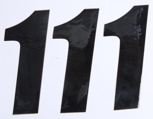 D-COR Number 1 Black 6-Inch Decals - Pack of 3