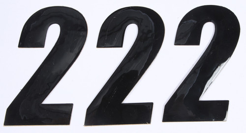 D-COR Number 2 Black 4-Inch Racing Number Pack (Part #45-24-2)