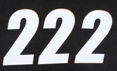 D-COR Number 2 White Vinyl Decals – 4-Inch, 3-Pack