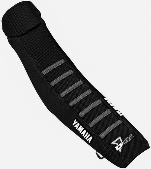 D-COR Seat Cover Black/Grey Ribs - Part 30-50-484 for Enhanced Bike Control