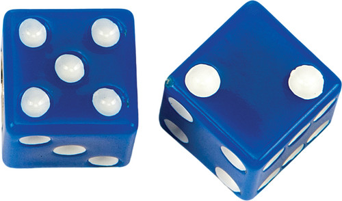 HardDrive W99-6217L(2) Blue Dice Valve Stem Caps Set