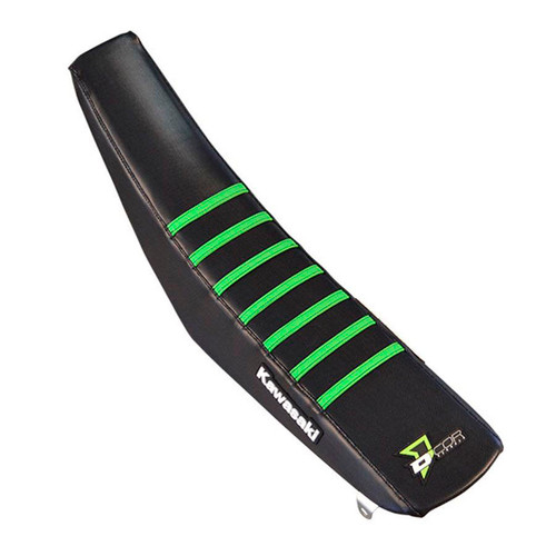 D-COR Seat Cover Black with Green Ribs for Kawasaki – Part 30-20-126