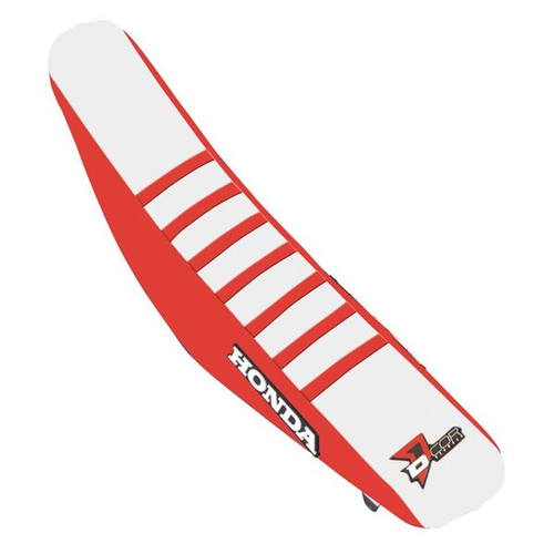 D-COR Seat Cover for CRF250/450 with Red and White Ribs - Part #30-10-474