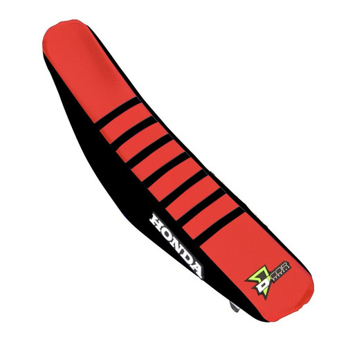 D-COR Geico Replica Black/Red Motorcycle Seat Cover with Ribs – Part 30-10-452
