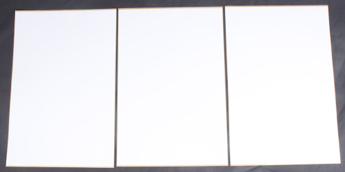 D-COR Universal Number Plate White 3-Pack - Durable Vinyl with 3M Adhesive for Motorsports