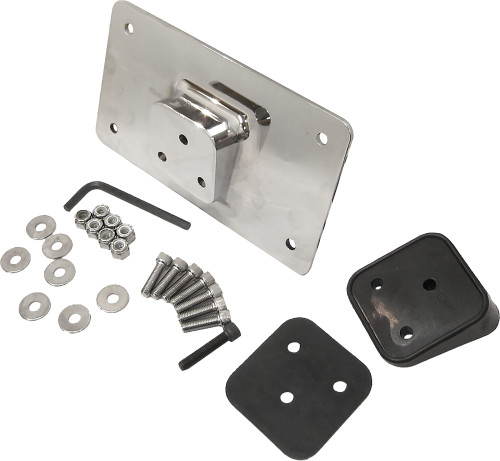HardDrive 33-606 Lay Down Chrome License Plate Mount with Fender Mount for Motorcycles