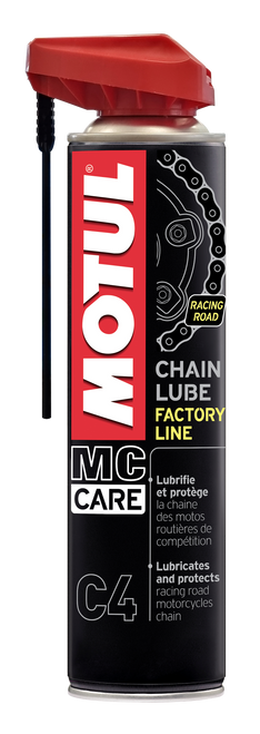 MOTUL Factory Line Chain Lube 9.3oz - High-Performance Motorcycle Chain Lubricant for Road Racing
