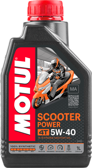 Motul Scooter Synthetic Oil 4T 5W-40, 1 Liter