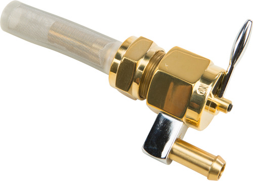 HardDrive Brass Petcock Hex 22mm Downward Position - High-Flow Fuel Valve