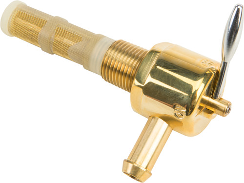 HardDrive Brass Petcock Round 3/8 Inch Left Side Position with Three-Position Knob