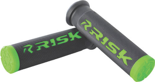 Risk Racing Fusion 2.0 ATV Grips Green - Ergonomic Handlebar Comfort