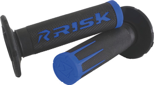 RISK RACING Fusion 2.0 Motorcycle Grips Blue – Easy Installation and Ergonomic Design