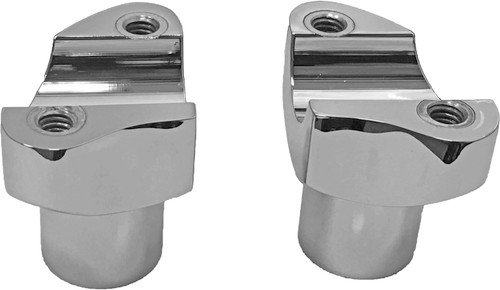 HardDrive H57-6076CF-2 2-Inch Straight Chrome H Bar Risers for 1-Inch Bars