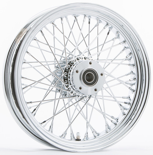 HardDrive Chrome Rear 60-Spoke Wheel - 16x3.5 Inches for Harley Davidson with 3/4" Axle, Part #051-0267