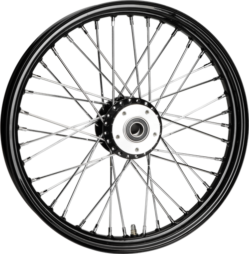 HardDrive FR 40 Spoke Silver and Black Motorcycle Wheel 21x2.15 with 3/4" Axle Pre-1999 - Part #152-11411