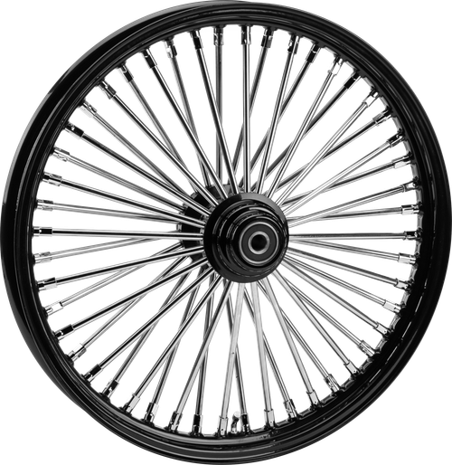 HardDrive 052-11521 Fr 48 Spoke Steel Wheel with Black Finish for 21x2.15 Motorcycle - 3/4 Inch Axle