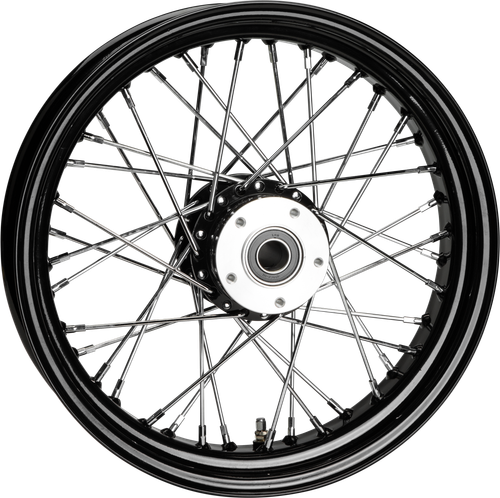 HardDrive 052-02432 Chrome Spoked Wheel Set for 16x3.5-inch Flat Hub with 1-Inch Axle