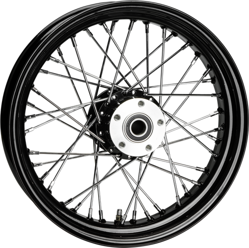 HardDrive 576-04200 Front 40-Spoke Black Steel Wheel for Harley Flst Hub 16x3.5 with 3/4" Axle Pre-1999