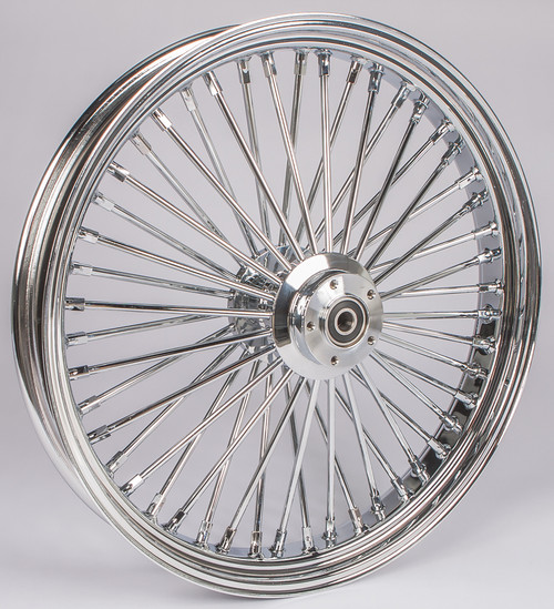 HardDrive Part 051-14522 Front 48-Spoke Chrome Wheel 23x3.5 with 3/4 Inch Axle for 2000 and Newer Harley Models