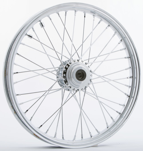 HardDrive 151-09412 Front 40-Spoke Chrome Wheel for 19-inch Harley Davidson with 3/4 inch Axle Pre-1999