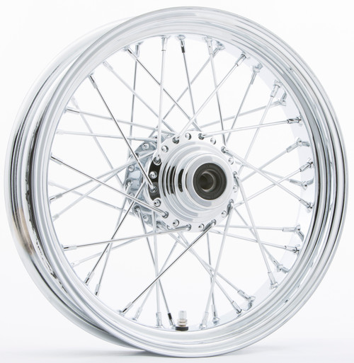 HardDrive 16x3.5 inch Chrome Front Wheel with 40 Spokes for Harley-Davidson FLST Models Part #051-02421
