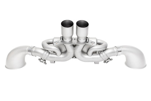 Porsche 992.2 GT3 SOUL Valved Exhaust System - 4″ Straight Cut Single Wall / Signature Satin