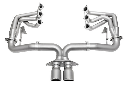 Porsche 992.2 GT3 SOUL Valved Exhaust Packages - Competition / 4″ Straight Cut Single Wall / Signature Satin