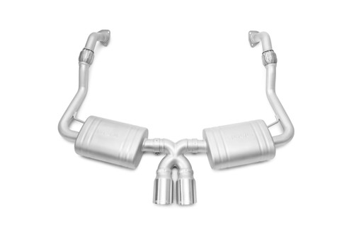 Porsche 987.2 Boxster / Cayman SOUL Performance Exhaust System - Slash Cut Single Wall / Satin Black