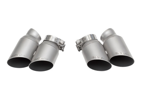 Porsche 991 Turbo SOUL Valved Exhaust System - GT2 Style Single Wall Tips / Competition