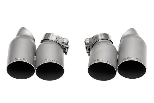 Porsche 991 Turbo SOUL Valved Exhaust System - Straight Cut Single Wall Tips / Sport Cats