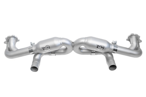 Porsche 718 GT4 / Spyder / GTS 4.0L SOUL Race X-Pipe Exhaust - Dual Wall Slash Cut / Signature Satin