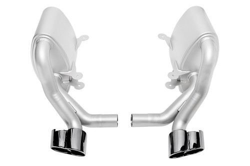 Porsche 996 Carrera Sport Side Mufflers - 996.2 (2001-2004) / Black Chrome X-50 Style Tips