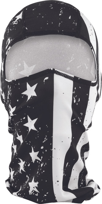 ZAN WBP091 Balaclava Polyester Black White Flag – Full Head, Neck & Face Coverage