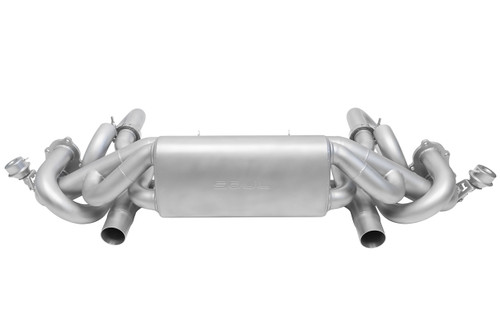 Porsche 718 GT4 / Spyder / GTS 4.0L SOUL Valved Exhaust System - PDK / Dual Wall Straight Cut / Brushed / Yes