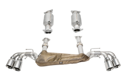 Chevrolet C8 Corvette SOUL Sport Exhaust Package - Brushed / Dual Wall 4″ Slash Cut