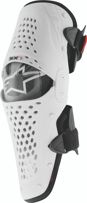 Alpinestars SX 1 Knee Guards White/Black Sm/Md – Enhanced Impact Protection & Comfort