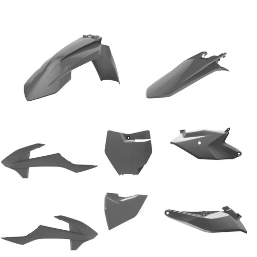POLISPORT Plastic Kit for KTM SX85 Grey - Off-Road OEM Replacement Parts
