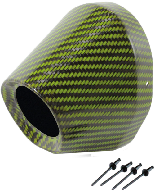 PRO CIRCUIT Carbon End Cap Green 1 3/4" I.D. - Part PC4022-0009 for Motorcycle Exhausts