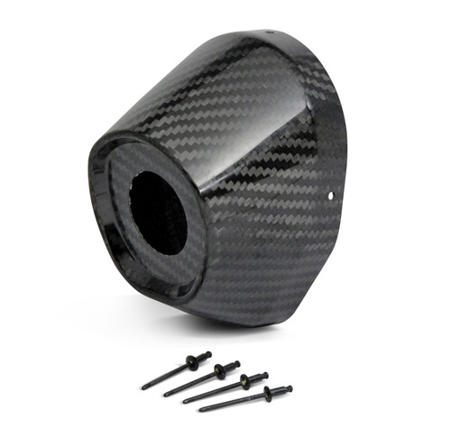 PRO CIRCUIT Carbon End Cap for 3.5-inch Exhaust with Titanium Cap and Rivets – Part PC4022-0004
