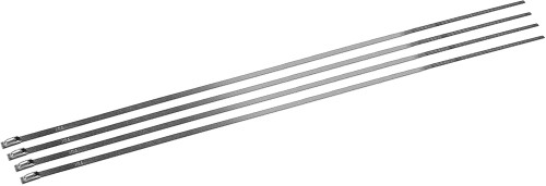 DEI Locking Ties Stainless Steel 14-inch, Pack of 4 - High-Temperature Secure Fasteners