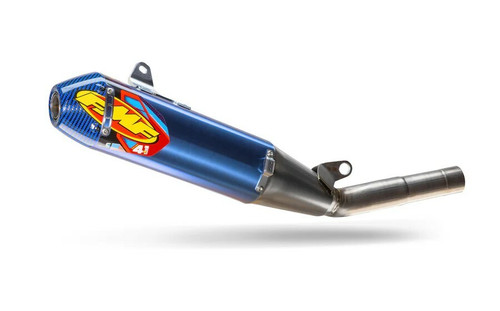 FMF Factory 4.1 RCT Exhaust System with Titanium Canister and Blue Carbon Fiber End Cap