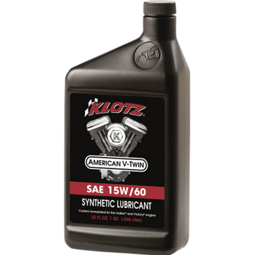 Klotz KV-1560 V Twin Syn Engine Oil 15W-60 - 1 Quart Bottle, 10 Pack