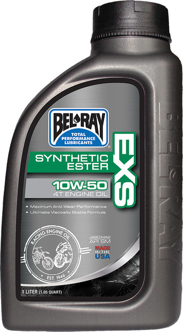Bel-Ray EXS Full Synthetic Ester 10W-50 Motorcycle Engine Oil - 1 Quart (12 Pack)
