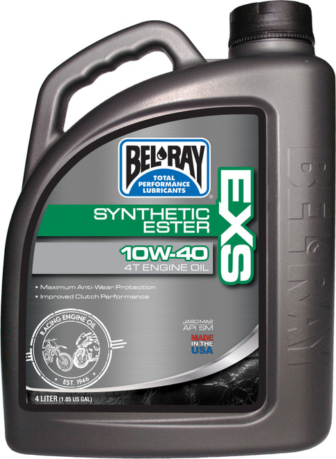 BEL-RAY EXS Full Synthetic Ester 10W-40 4-Liter Motorcycle Engine Oil