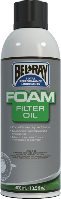 BEL-RAY Foam Filter Oil Spray W/P 400ml - Engine Air Filtration Solution